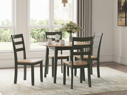 Gesthaven Green Round Table, 4 Chairs